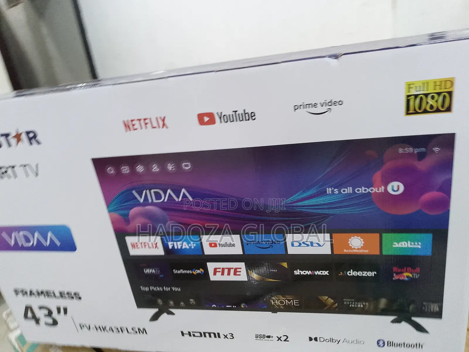 Polystar Durable Frameless 43" Smart Tv