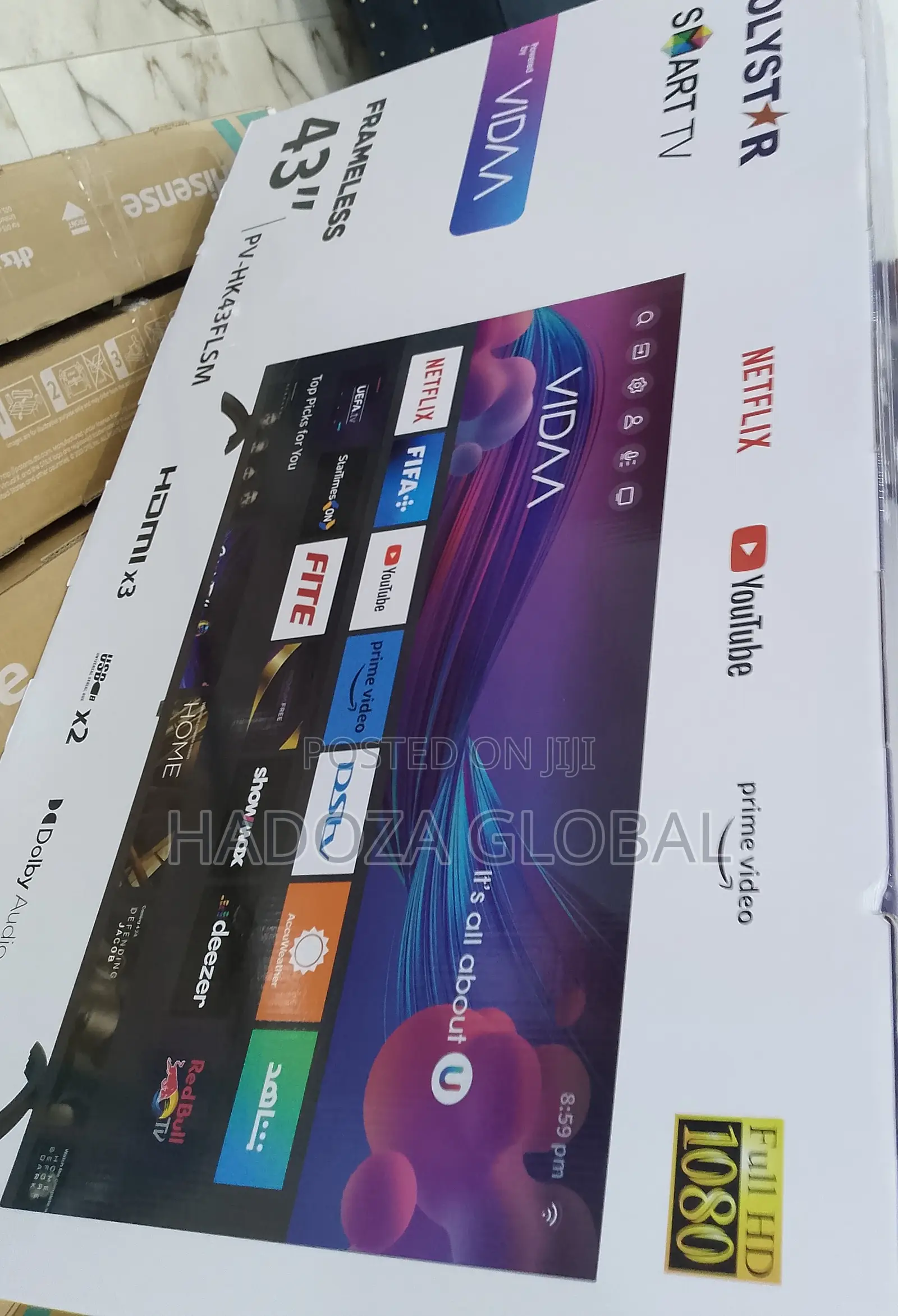 Standard 43" Polystar Frameless Smart Tv