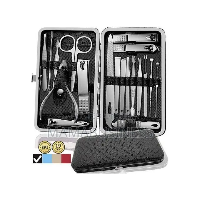 19 in 1 Manicure Set Leather Case 1pc