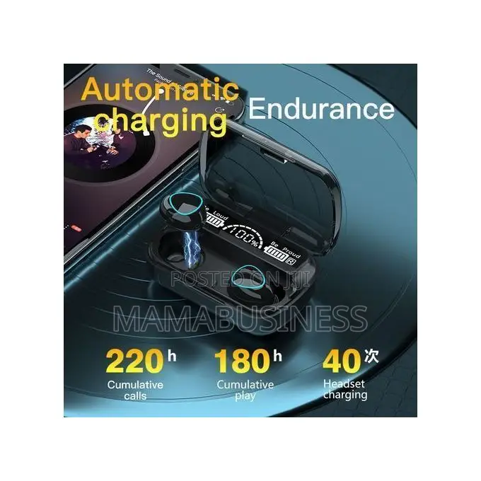 M10 V5.3 Bt Wireless Bluetooth Earpod Digital Indicator