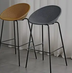 Plastic Bar Stool With Iron Legs