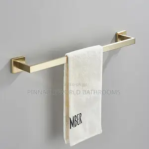 England Gold 70cm Square Towel Rail (Single Hanger)