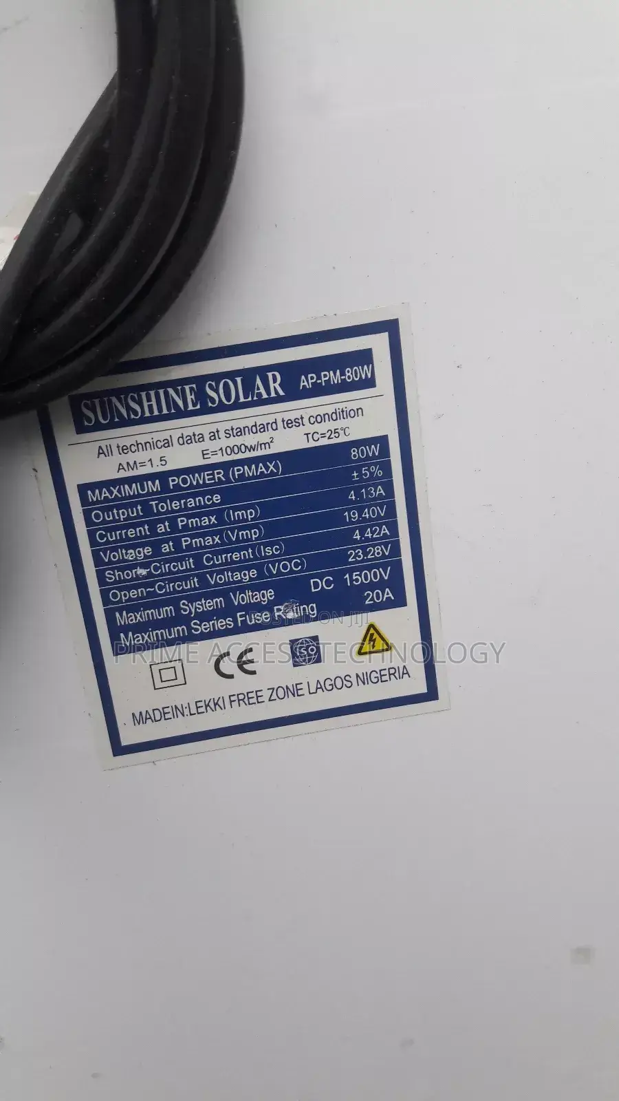 80watts Mono Solar Panel