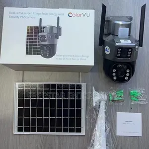 4g Solar Powered CCTV Camera. Dual Lens Cctv, Sim Card, Tf.