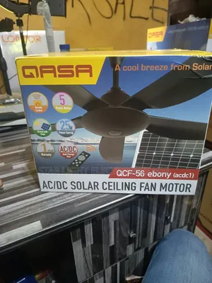 Ac/Dc Solar Ceiling Fan Ebony