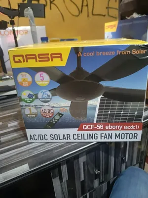 Ac/Dc Solar Ceiling Fan Ebony