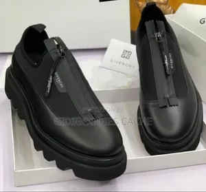 Givenchy Black Neoprene Combat Derby Shoes