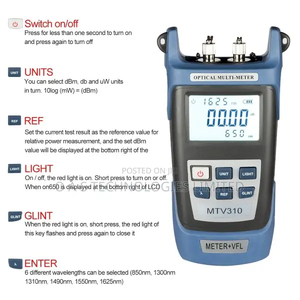 Uxcell Fiber Optical Power Meter With Light Source Sc Fc Con
