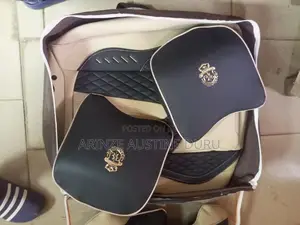 Leather Car Seat Covers, Universal Fit - Black Cream