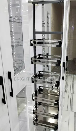 Drawer Pull Out Stainless Steel Kitchen Rack Pantry Shelf