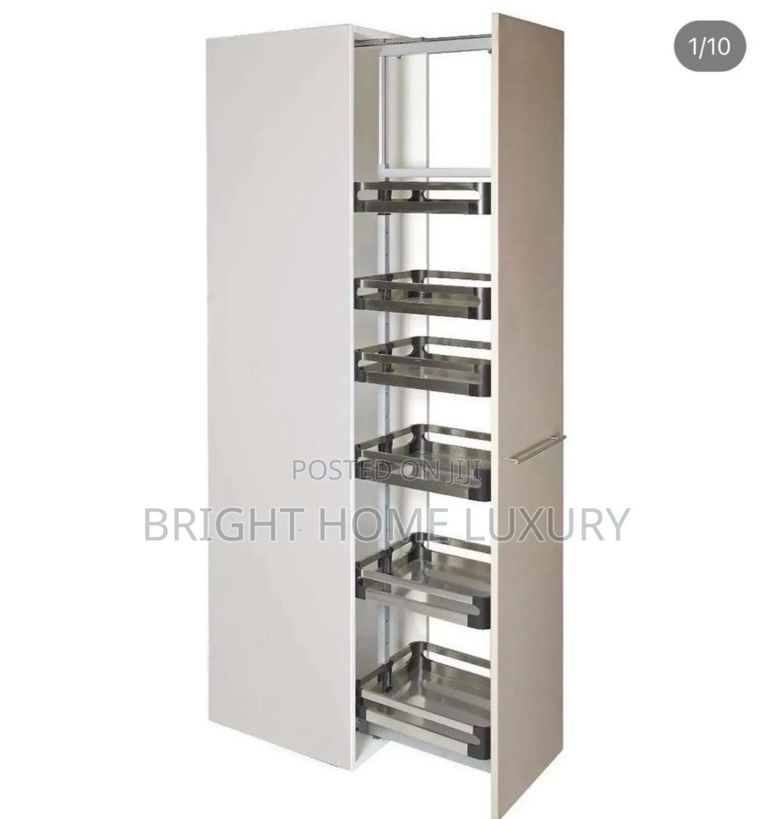 Drawer Pull Out Stainless Steel Kitchen Rack Pantry Shelf