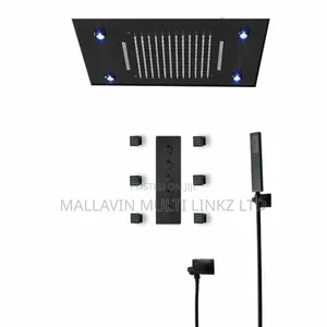 Black LED Shower Conduit Shower