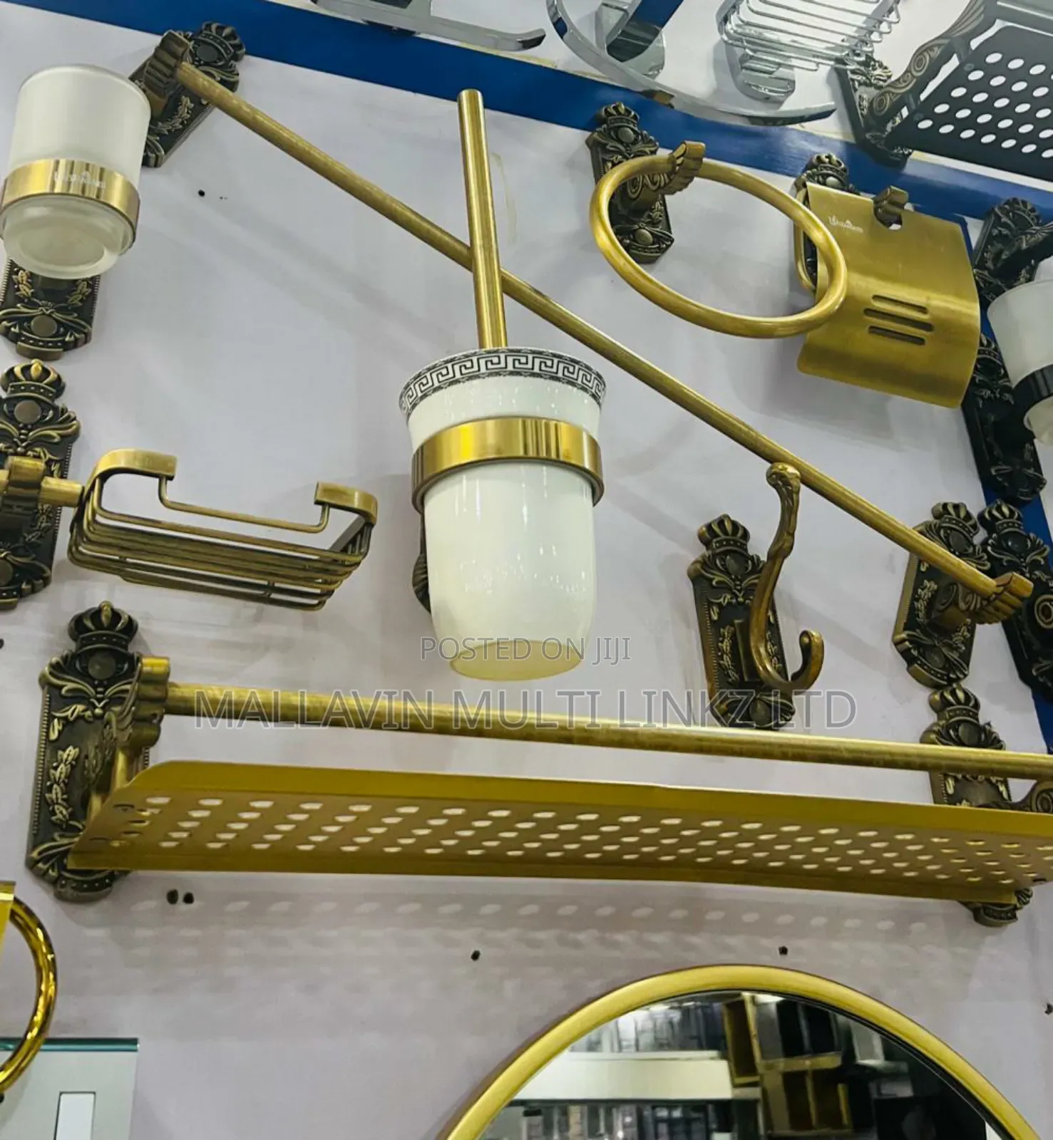 Standard Complete Bathroom Accessories (Gold)