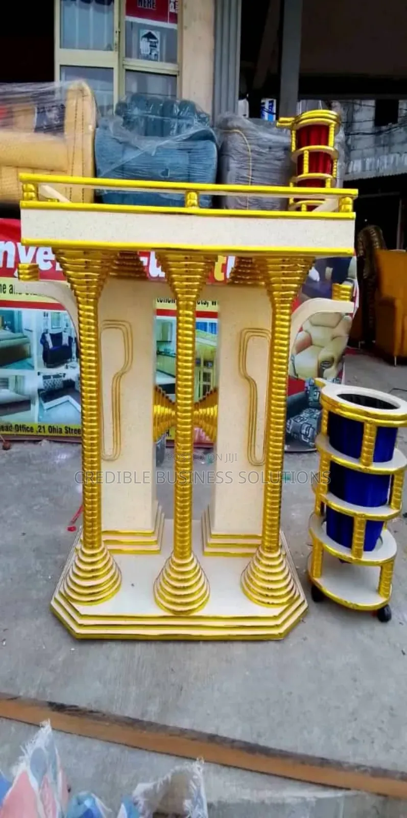Pulpit and Offering Basket