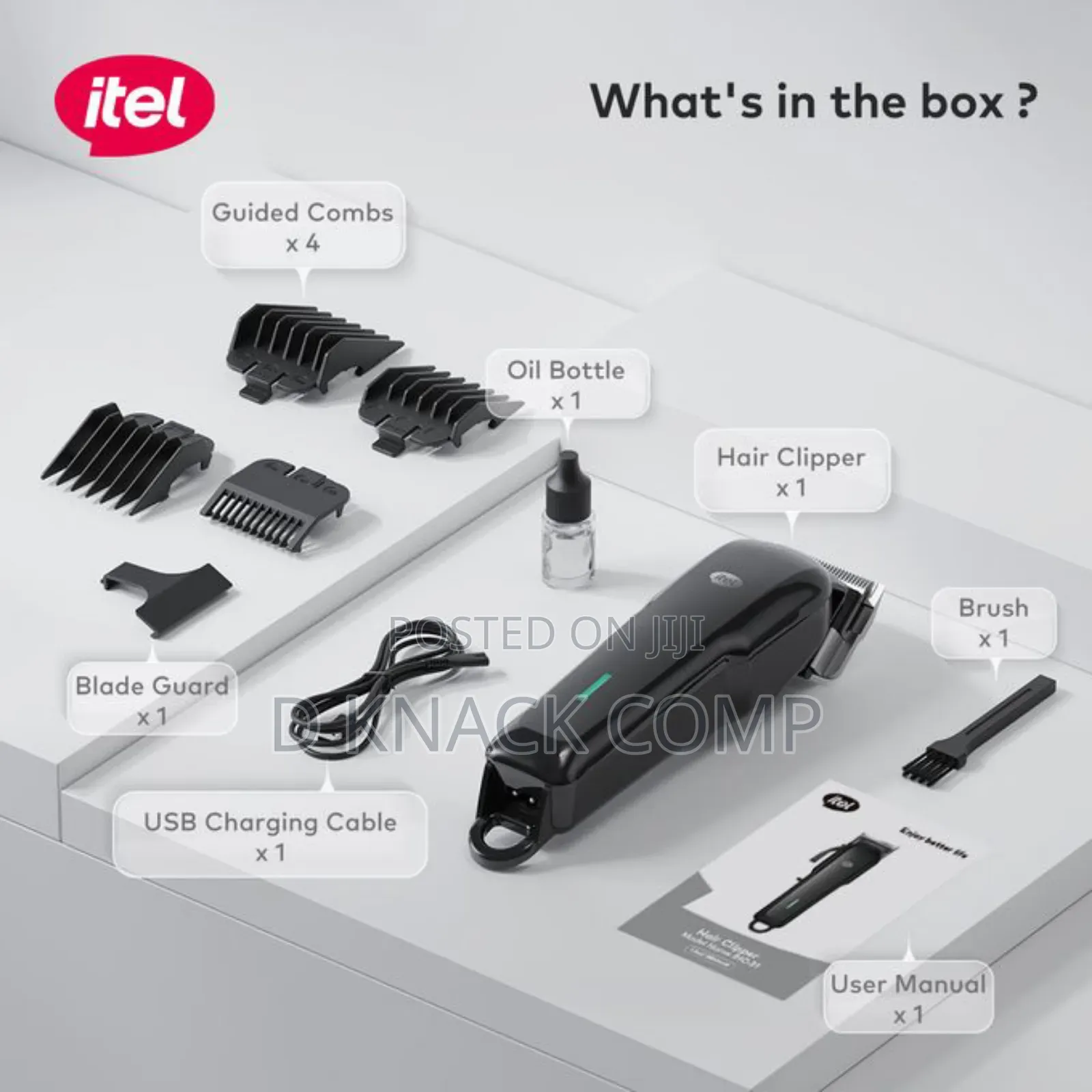 Original Itel C31 Rechargeable Hair Clipper Durable Battery