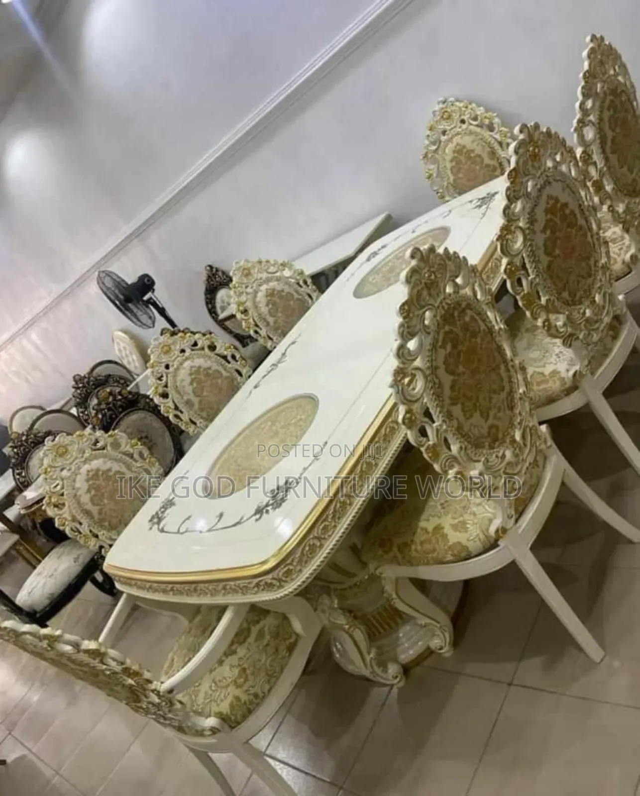 8seater Imported Turkish Royal Dining Table With Solid Chair