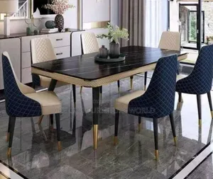 6seater Imported Turkish Marble Dining Table With Solid Chai