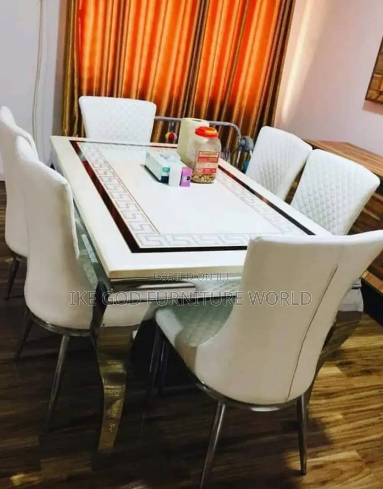 6seater Imported Turkish Marble Dining Table