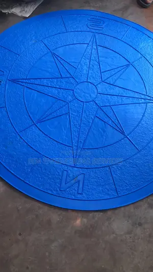 Compass Mart Brick Stone Mart,Wooden Frame Blue