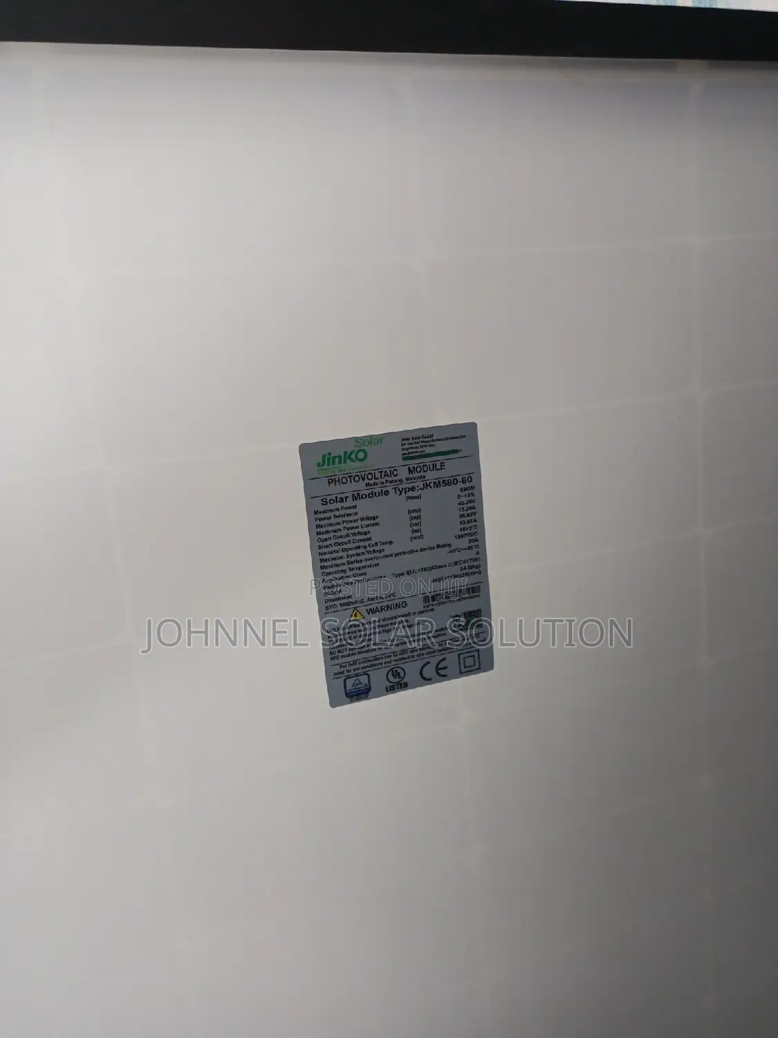 580w 120cell JINKO Solar Panel
