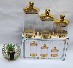 Luxury Gold Storage Airtight Canisters 