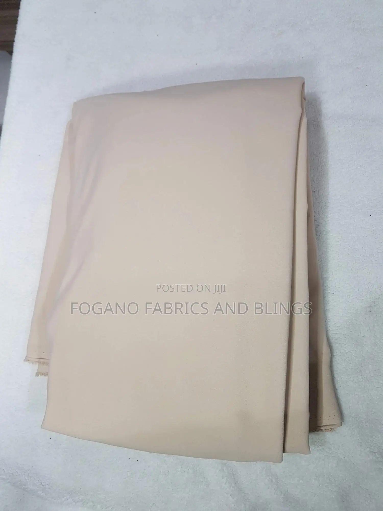 Beige Plain Crepe