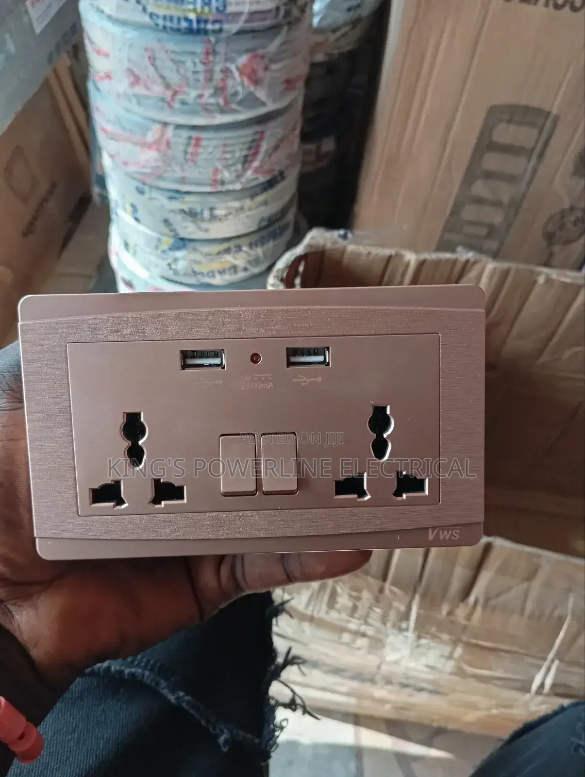 Double Socket With USB