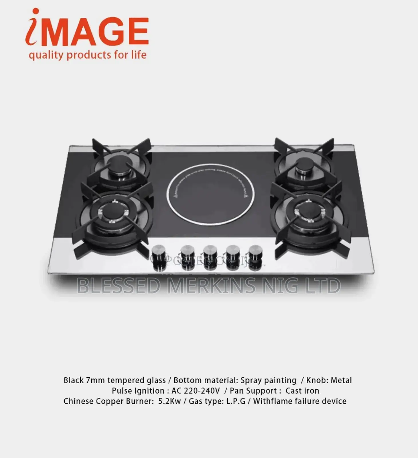 Image Inbuilt Gas Cooker With Electric