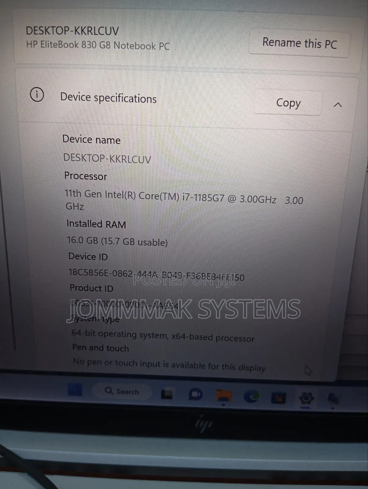 Laptop HP EliteBook 830 G8 16GB Intel Core i7 SSD 512GB