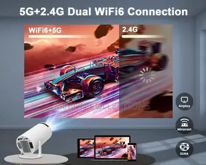 Mini Portable Projector 5g Wifi 6 Bt 5.0 Android 11