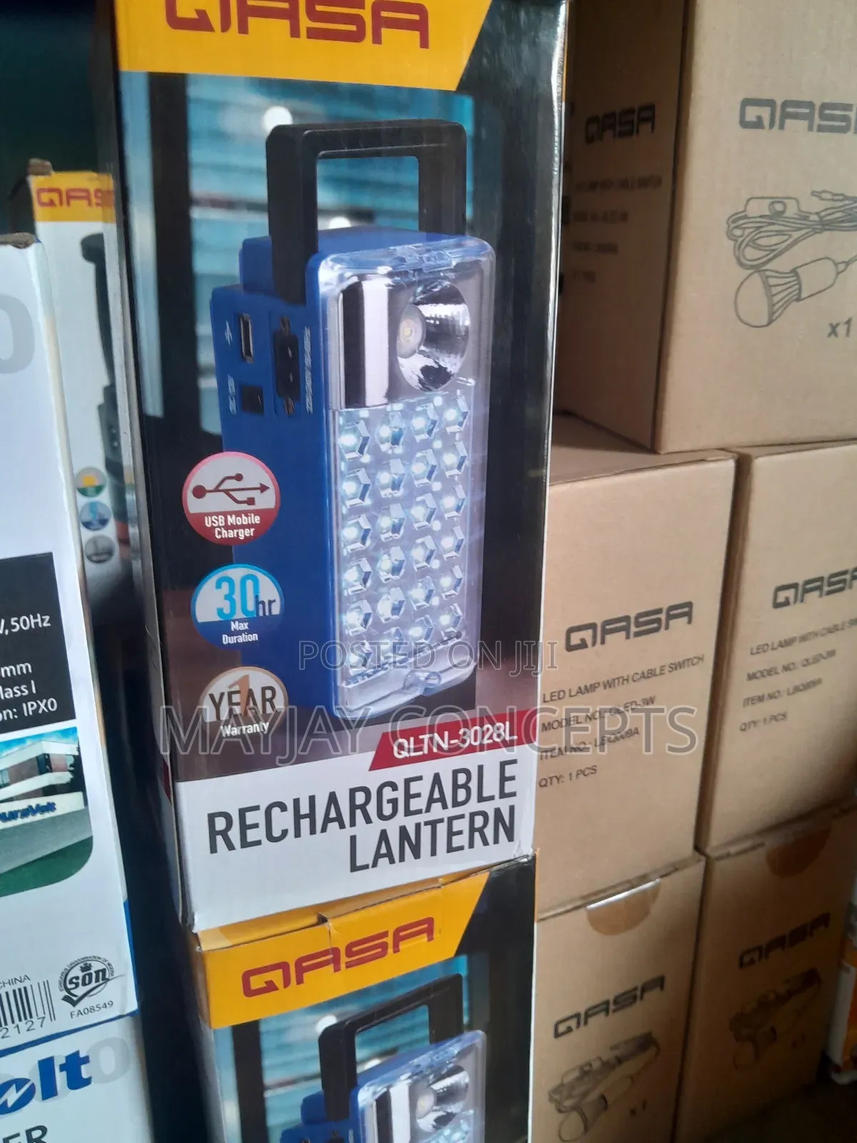 Qasa Rechargeable Lantern With Usb Jack for Phone Charge