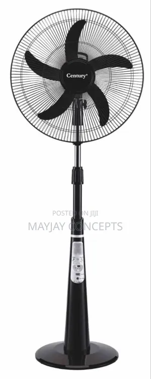 Century" 18" AC/DC Rechargeable Standing Fan-Supports Solar