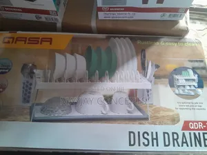 Qasa New Rustless 2-Tier Plastic Dish Drainer and Plate Rack