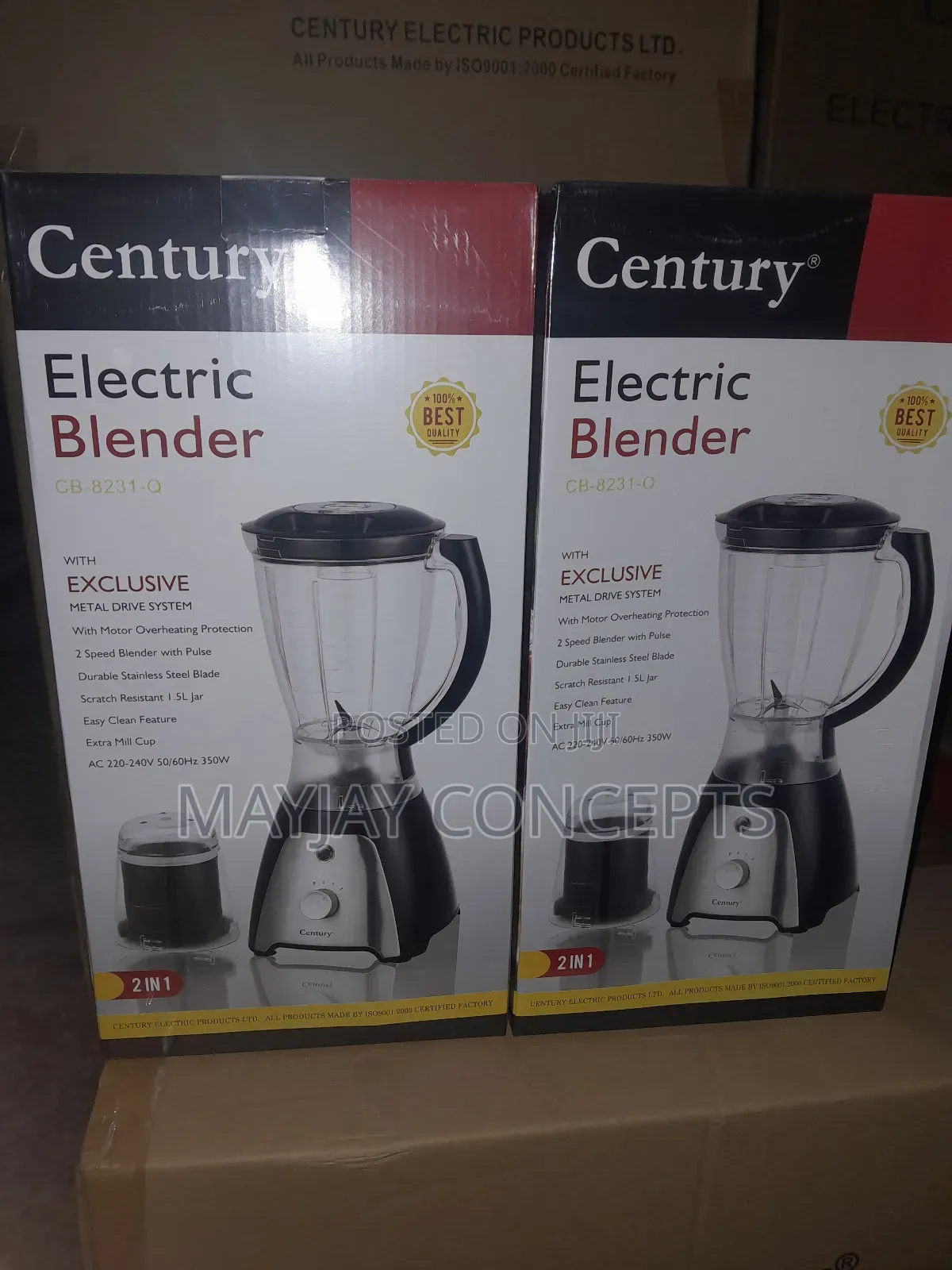Century Electric Blender With Scratch Resistant Jar-8231q