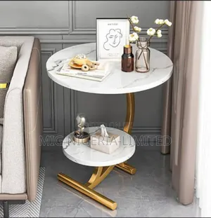 Faux Marble Topside Table Living Room Luxury Side Stool