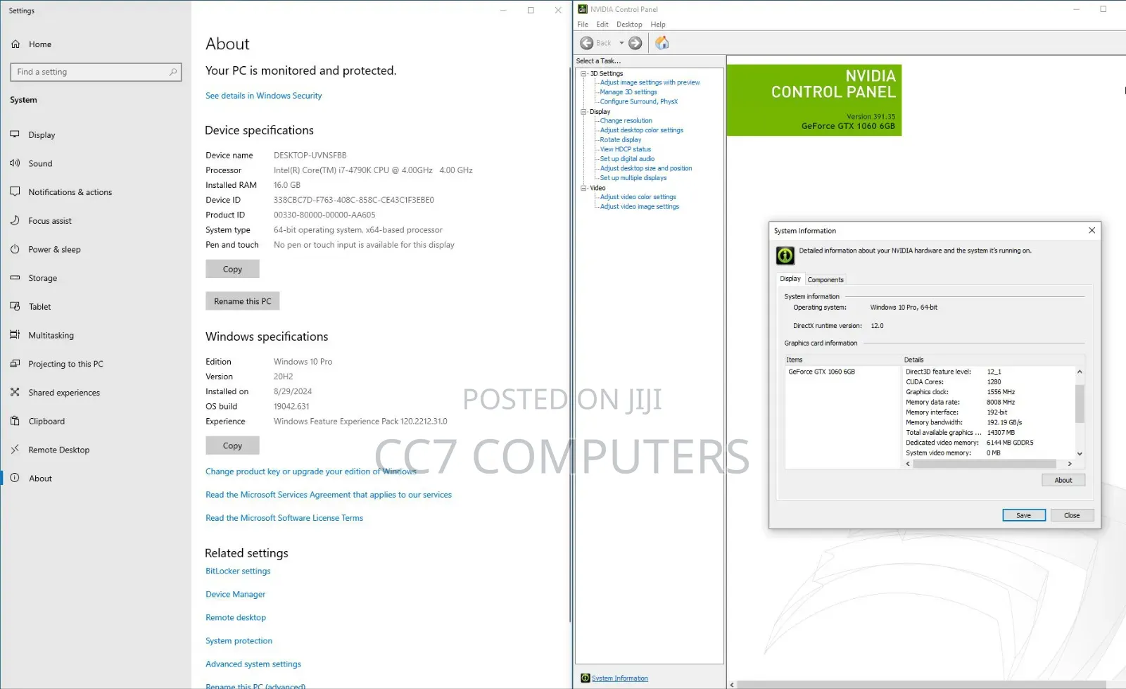 Desktop Computer Asus 16GB Intel Core I7 HDD+SSD 640GB