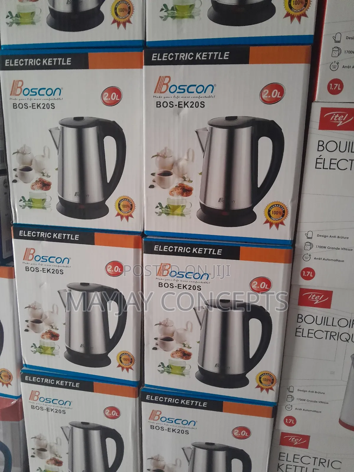 Boscon Electric Stainless Jug/Kettle - 1.8litres - 1350watts