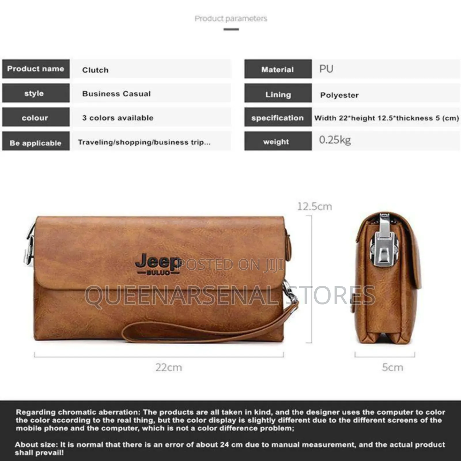 Luxury Leather Men's Clutch Bag