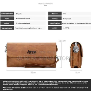Luxury Leather Men's Clutch Bag