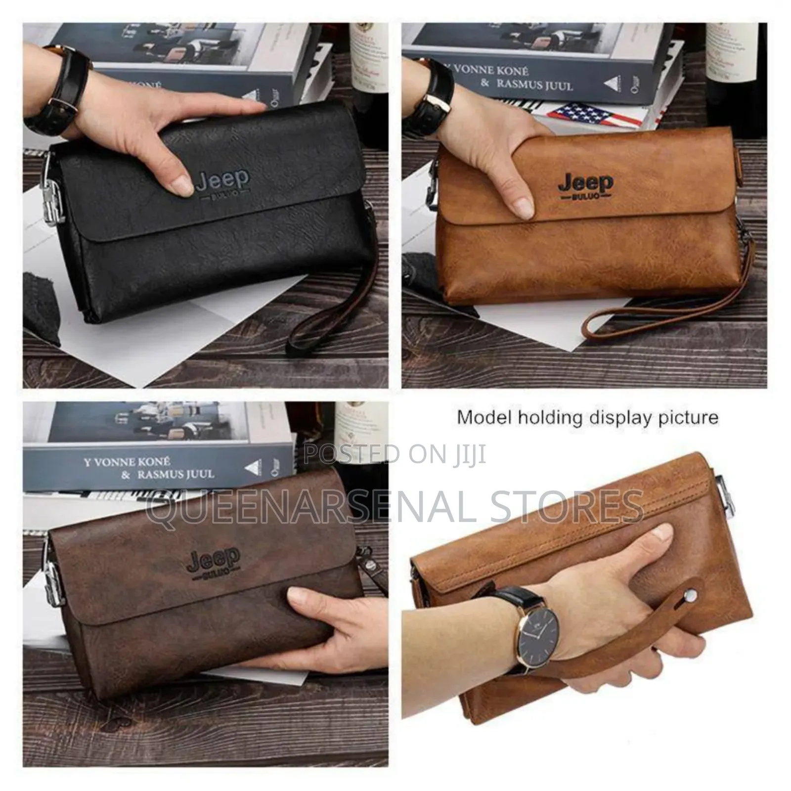 Luxury Leather Men's Clutch Bag