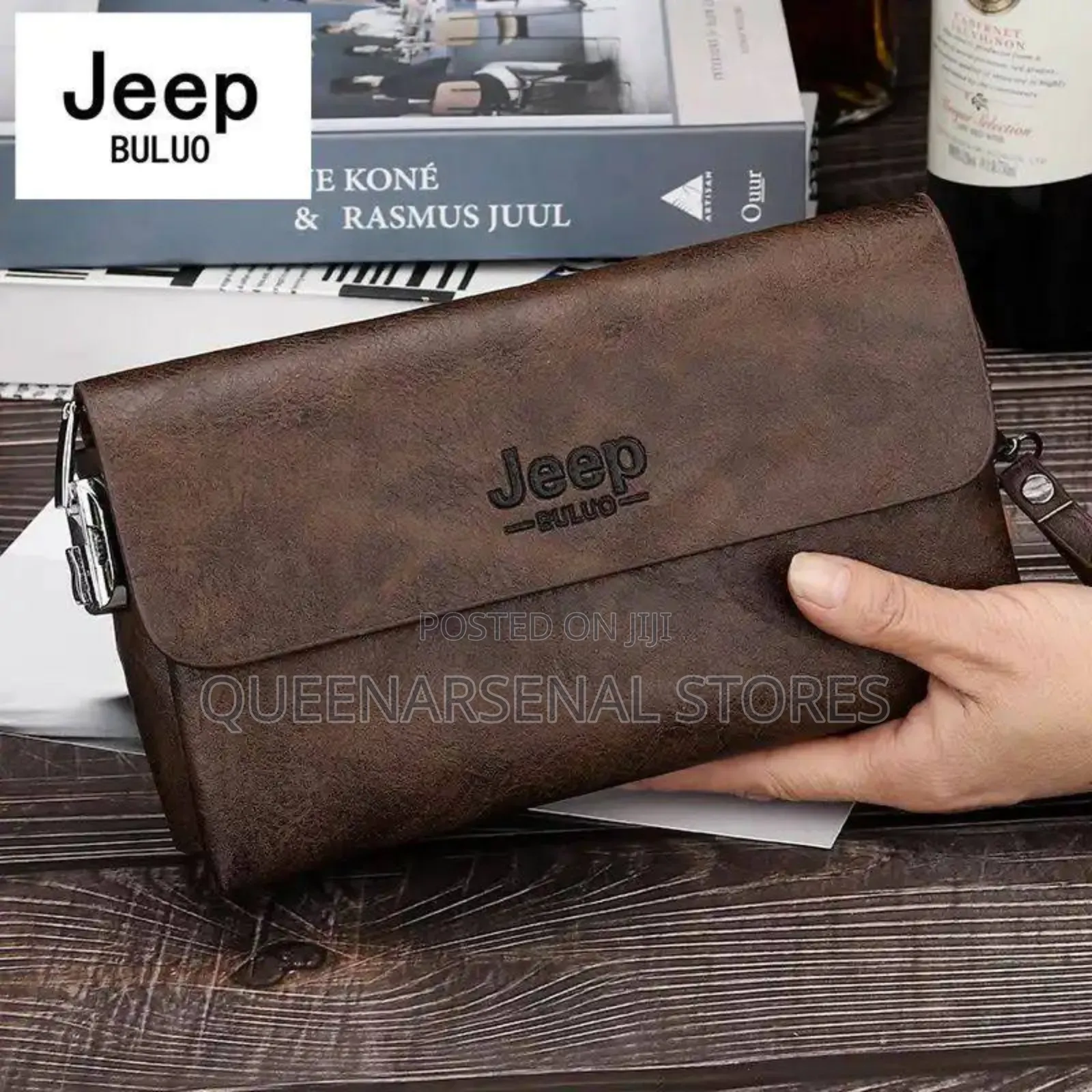 Luxury Leather Men's Clutch Bag