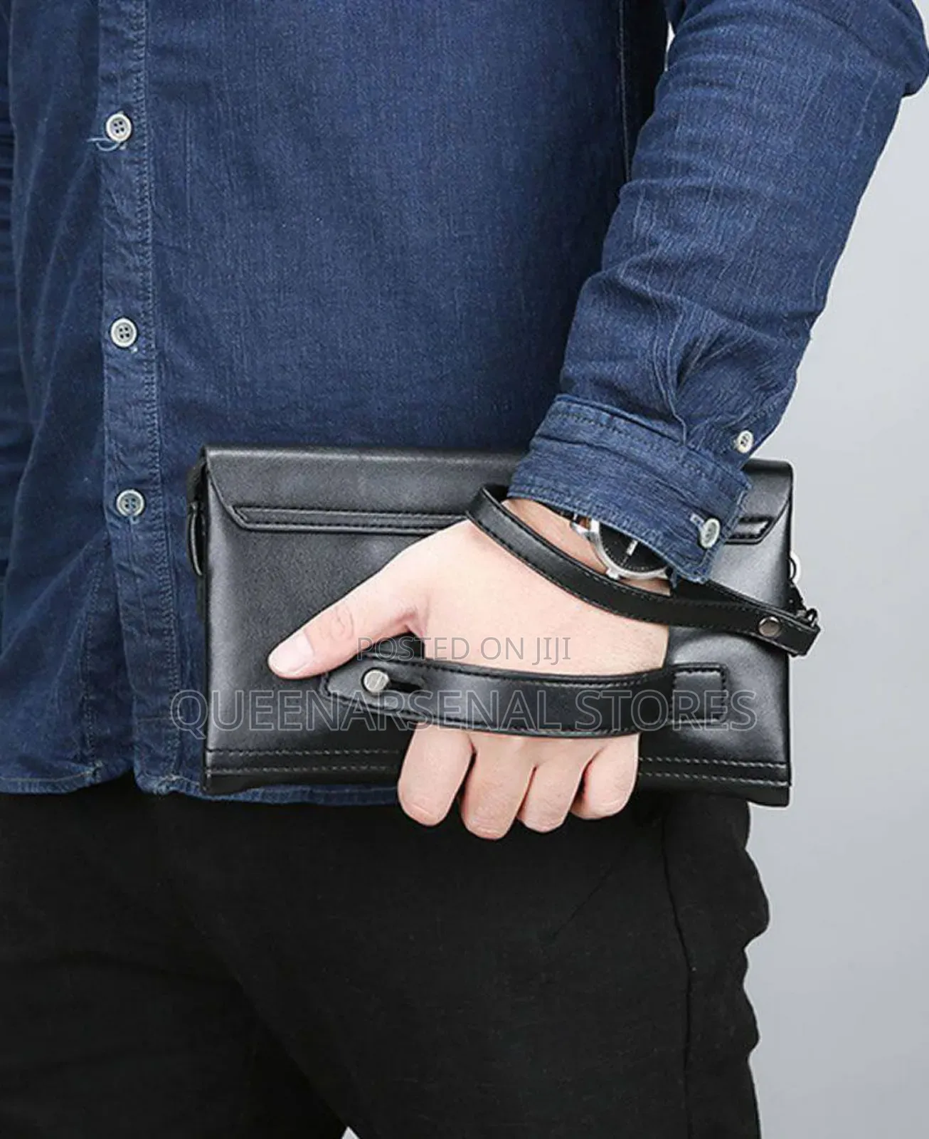 Luxury Leather Men's Clutch Bag