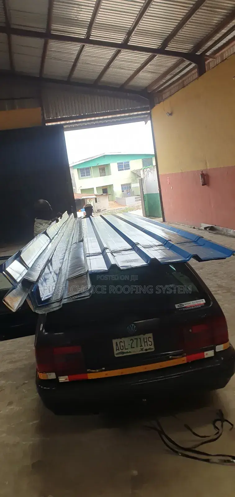 Blue Long Sparn Roofing Sheets Oven Baked