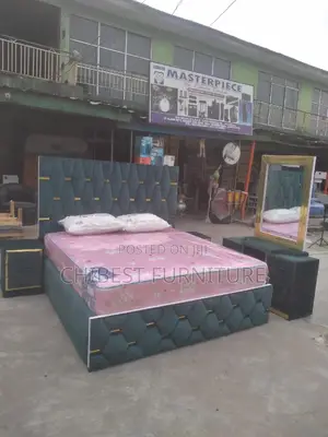 Quality 6by6 Complete Set of Ulphostery Padded Bed Frame