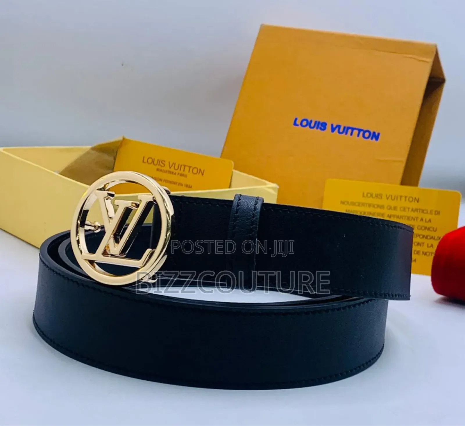 Original Louis Vuitton Leather Belts Available in Store