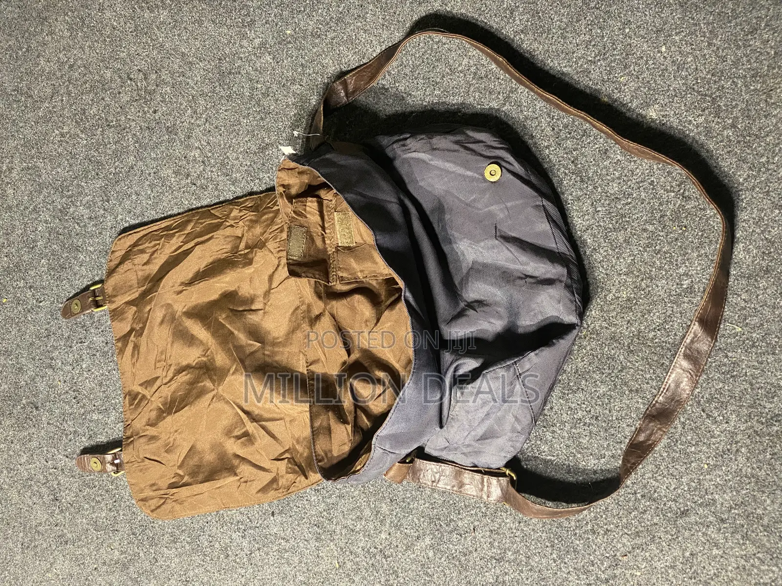Uk Used Denim Leather Classic Men’S Laptop Bag