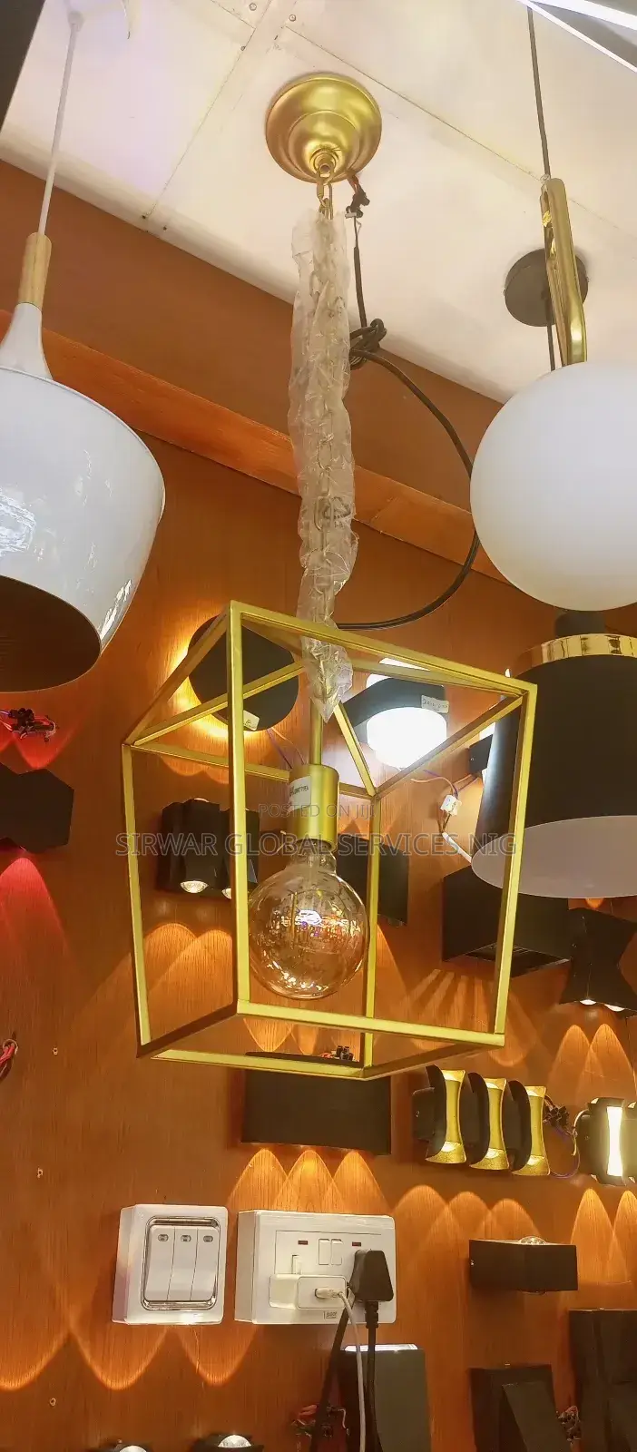 Balcony Drop Light Available Gold