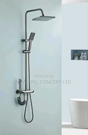 Gray Button Standing Shower