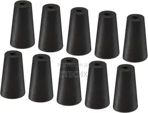10mm Rubber Stoppers With Hole 10pcs