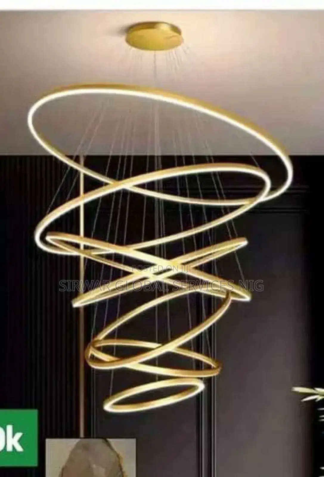 7 Step Single Face Drop Light Gold by 1200mm